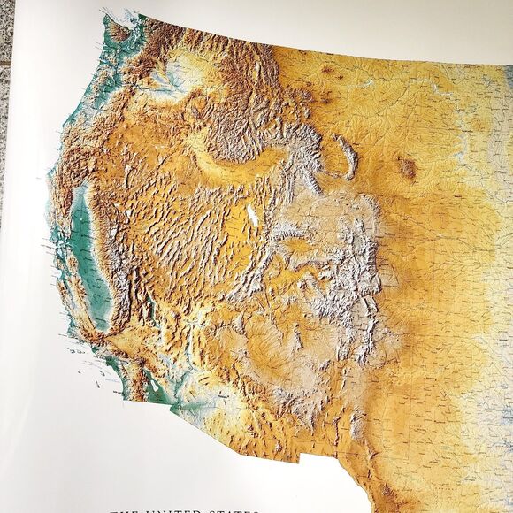 Raven Maps United States Poster Wall Map Laminated Landforms Educational 37x58 - Picture 6 of 10